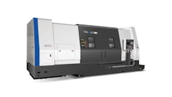 The L800A Big Bore CNC turning center has a 10in throughhole capacity for machining large cylindrical parts The L800A Big Bore CNC turning center has a 10in throughhole capacity for machining large cylindrical parts
