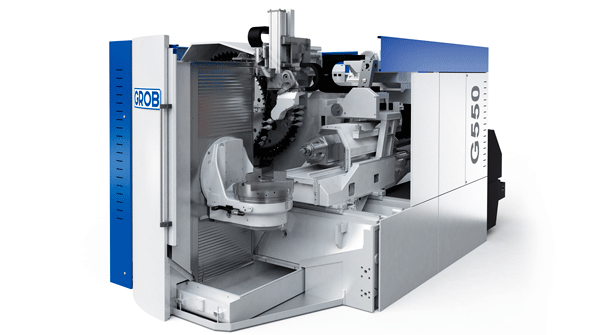 GROB Systems Incrsquos new G550 Horizontal Machining Center incorporates a oneofakind spindle and table configuration that provides rigidity expansive machine access and precision in a horizontal machine mdash plus uses timeproven GROB system modules for reliability and economical costtoperformance ratio