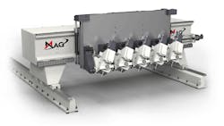 Aerospace Dynamics International Inc contracted MAG for eight new fiveaxis fivespindle XTi gantry profilers and will arrange the machines as four profilers that each will have two pairs of 300foot Xaxis rails The fiveaxis XTi profiler allows independent control of the rotary axes on each spindle for greater machining accuracy with simplified setups Aerospace Dynamics International Inc contracted MAG for eight new fiveaxis fivespindle XTi gantry profilers and will arrange the machines as four profilers that each will have two pairs of 300foot Xaxis rails The fiveaxis XTi profiler allows independent control of the rotary axes on each spindle for greater machining accuracy with simplified setups