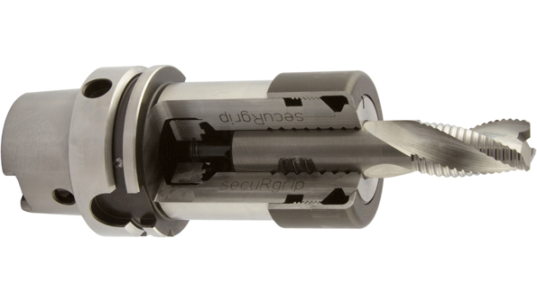 The secuRgrip antipull system locks the collet and cutter to the toolholder body to eliminate cutter slippage