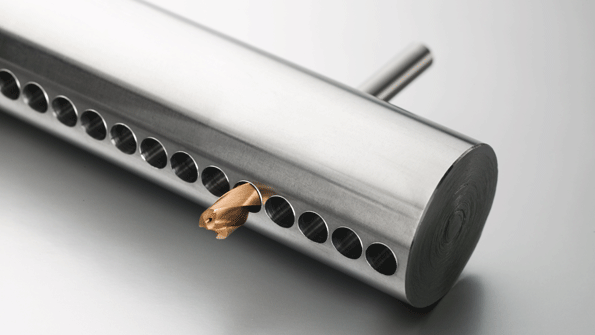 Productivity improvements in holemaking are based to a large extent on higher penetration rates With the CoroDrill 860 solid carbide drill this is achieved primarily by higher cuttingspeed capacity combined with the higher process security