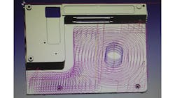 The roughing toolpath for one of Mach One Engineeringrsquos production projects developed with Edgecamrsquos Waveform roughing strategy The roughing toolpath for one of Mach One Engineeringrsquos production projects developed with Edgecamrsquos Waveform roughing strategy