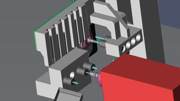 CNC Software Inc noted that its Mastercam Swiss Expert program ldquosupports an unlimited number of axes and channelsrdquo and presents realistic simulations of an entire machine and its tools