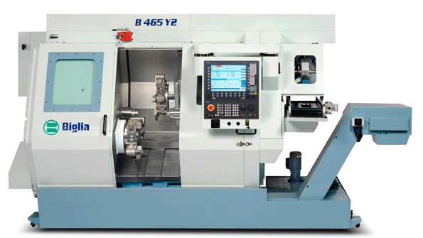 Biglia has equipped its turning centers of the Quattro series with the Sinumerik 840D sl CNC control The individual machines have 11 to 15 NC axes