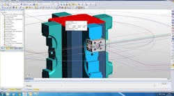 Milltech Precision Engineering can program up to 32 components to be machined on each of four faces of a tombstone – from just a single software set-up. This diagram shows a part for a hydraulic system to be used in subsea drilling equipment. Milltech Precision Engineering can program up to 32 components to be machined on each of four faces of a tombstone – from just a single software set-up. This diagram shows a part for a hydraulic system to be used in subsea drilling equipment.