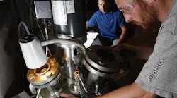 Spintech Ventures develops shape memory polymer technologies for composite manufacturing and structural repairs in aerospace, energy, automotive, defense, and consumer markets. These Spintech technicians are monitoring a resin fusion station. Spintech Ventures develops shape memory polymer technologies for composite manufacturing and structural repairs in aerospace, energy, automotive, defense, and consumer markets. These Spintech technicians are monitoring a resin fusion station.