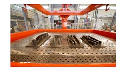 The DMD process produces aircraft structural parts by plasmaarc deposition of titanium on a substrate saving time in design and production and reducing waste and material costs The DMD process produces aircraft structural parts by plasmaarc deposition of titanium on a substrate saving time in design and production and reducing waste and material costs