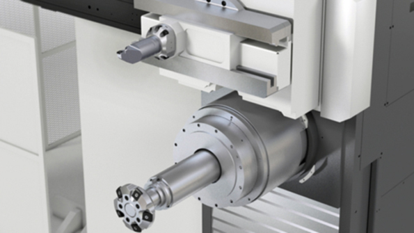 The contouring head slide stroke on this boring mill is capable of turning features up to 540 mm 213 in diameter without head changing or manual intervention so complex features can be machined in one setup with greatly reduced cycle time and labor