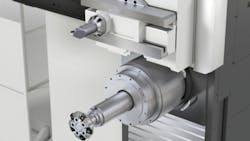 The contouring head slide stroke on this boring mill is capable of turning features up to 540 mm 213 in diameter without head changing or manual intervention so complex features can be machined in one setup with greatly reduced cycle time and labor The contouring head slide stroke on this boring mill is capable of turning features up to 540 mm 213 in diameter without head changing or manual intervention so complex features can be machined in one setup with greatly reduced cycle time and labor