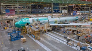 Boeing builds the 747-8 at its Everett, Wash., assembly plant. It is the largest commercial jet built in the U.S.