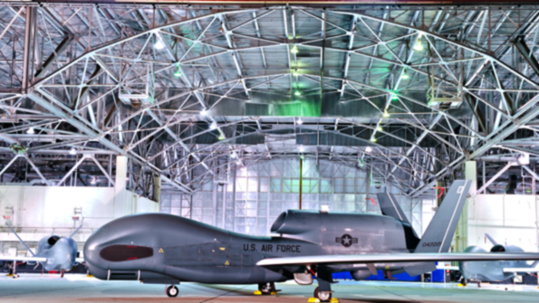 The RQ4 provides overview and systematic surveillance using highresolution synthetic aperture radar SAR and longrange electroopticalinfrared EOIR sensors to survey as much as 40000 square miles of terrain per day