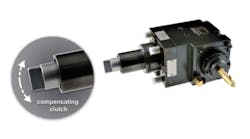 EXSYS Tool’s Preci-Flex compensating clutch system for Nakamura CNC turning centers corrects misalignment between turret drive motors and toolholders. EXSYS Tool’s Preci-Flex compensating clutch system for Nakamura CNC turning centers corrects misalignment between turret drive motors and toolholders.