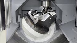 The five-axis functionality of the D800Z helps to minimize set-up time because it provides greater access for milling complex features and dimensions. Also, Makino&rsquo;s proprietary SGI.4 software supports high-feedrate, tight-tolerance machining of contoured shape, and promotes higher production rates than standard CNC systems while maintaining high accuracy.