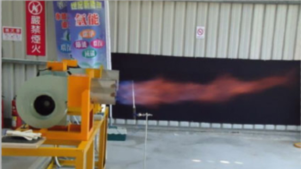 A demo of the HPBS which the developer said simplifies hydrogen fuel transport and storage concerns by producing ldquoa consistent steady nonvolatile and safetoburn concentration of hydrogen ondemand and onsiterdquo