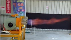 A demo of the HPBS which the developer said simplifies hydrogen fuel transport and storage concerns by producing ldquoa consistent steady nonvolatile and safetoburn concentration of hydrogen ondemand and onsiterdquo A demo of the HPBS which the developer said simplifies hydrogen fuel transport and storage concerns by producing ldquoa consistent steady nonvolatile and safetoburn concentration of hydrogen ondemand and onsiterdquo