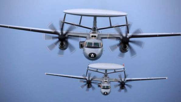 The E2D Advanced Hawkeye is a tactical airborne early warning AEW aircraft that has been used by the US Navy for over 50 years and now by the French Japanese and several other defense programs too The current version debuting in 2007 and its counterpart the C2 Greyhound are the only propellerdriven aircraft that operate from US Navy aircraft carriers
