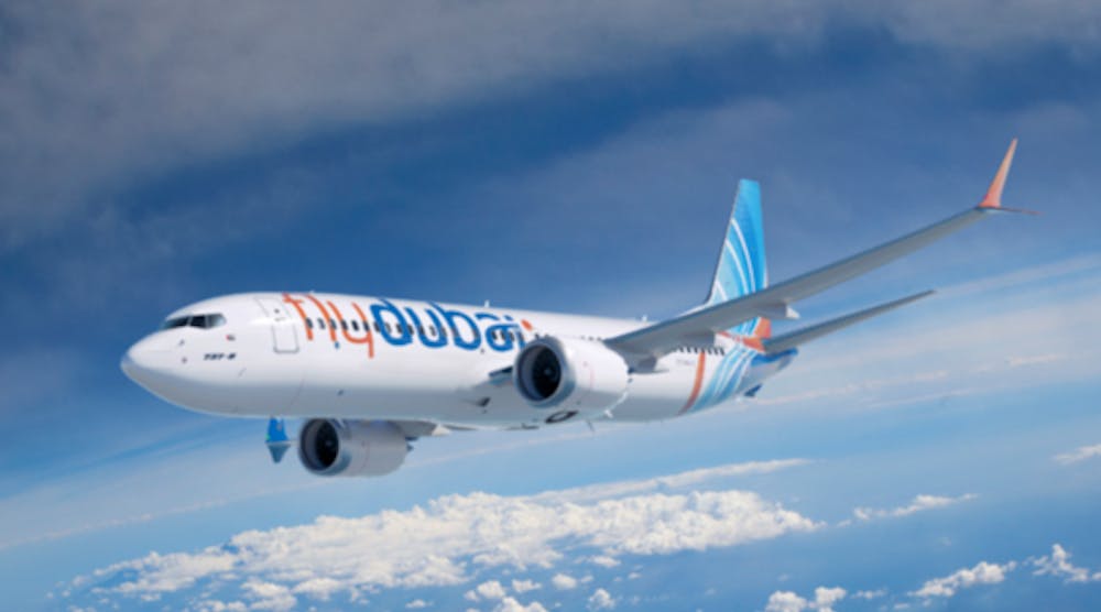 With an order book totaling more than 5,000 jets, Boeing Commercial Airplanes confirmed an $8.8-billion contract from flydubai to supply 75 of its forthcoming 737 MAX single-aisle aircraft.