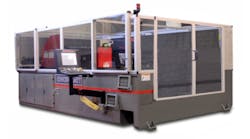 The proposed large-part additive manufacturing machine from Cincinnati Incorporated, incorporating the chassis and drive technology of a gantry-style laser cutting system, modified with a high-speed cutting tool, and outfitted with a pellet-feeding mechanism for polymer materials. The proposed large-part additive manufacturing machine from Cincinnati Incorporated, incorporating the chassis and drive technology of a gantry-style laser cutting system, modified with a high-speed cutting tool, and outfitted with a pellet-feeding mechanism for polymer materials.