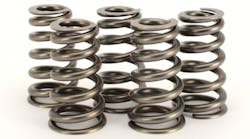 Valve springs attach to camshafts in internal combustion engines, in order to keep valves closed when not activated.