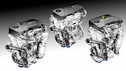 General Motorsrsquo new Ecotec small engine portfolio will include 11 engines including three and fourcylinder variants ranging from 10 L to 15 L displacements including turbocharged versions and power ratings from 75 to 165 hp Shown are the Ecotec 14L turbocharged engine left the Ecotec 15L engine center and the Ecotec 10L turbocharged threecylinder engine right General Motorsrsquo new Ecotec small engine portfolio will include 11 engines including three and fourcylinder variants ranging from 10 L to 15 L displacements including turbocharged versions and power ratings from 75 to 165 hp Shown are the Ecotec 14L turbocharged engine left the Ecotec 15L engine center and the Ecotec 10L turbocharged threecylinder engine right