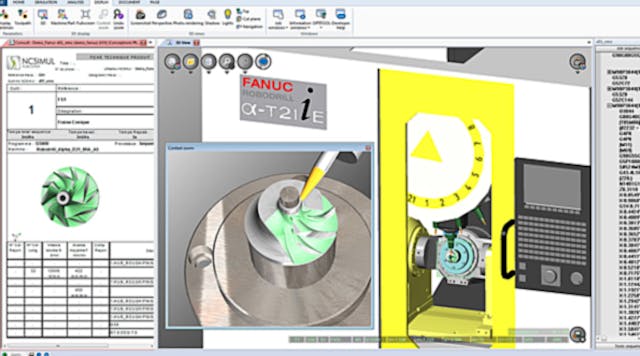 Spring Technologies&rsquo; award-nominated system includes a Panasonic Toughpad (built for the shop-floor environment), equipped with NCSimul Player 9.1, the CNC simulation reviewer for NCSimul Machine program software, and a remote connection to a machine tool controller (e.g., Fanuc CNC.)