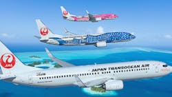 Japan Transocean Air is a Japan Airlines group carrier that links Okinawa and the adjoining islands to major Japanese cities Japan Transocean Air is a Japan Airlines group carrier that links Okinawa and the adjoining islands to major Japanese cities