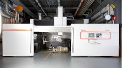 GF Machining Solutionsrsquo Laser 4000 5Ax machine operates around a workpiece parts remain stationary on the shop floor as the machinersquos axes move around it imparting a desired texturing on any face of the part surface GF Machining Solutionsrsquo Laser 4000 5Ax machine operates around a workpiece parts remain stationary on the shop floor as the machinersquos axes move around it imparting a desired texturing on any face of the part surface