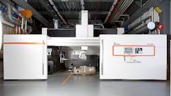 GF Machining Solutionsrsquo Laser 4000 5Ax machine operates around a workpiece parts remain stationary on the shop floor as the machinersquos axes move around it imparting a desired texturing on any face of the part surface GF Machining Solutionsrsquo Laser 4000 5Ax machine operates around a workpiece parts remain stationary on the shop floor as the machinersquos axes move around it imparting a desired texturing on any face of the part surface