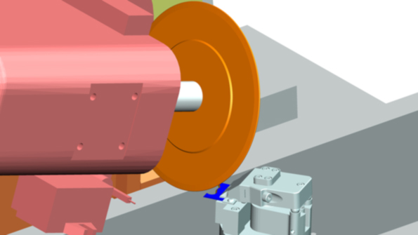 NUMRoto tool grinding software now allows use of a production clamping system for profile inserts in the 3D simulator