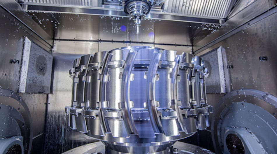 Advanced machining and automation are among the technologies implemented by Rolls-Royce at a new aerospace discs center, at Washington, Tyne and Wear in northeast England.