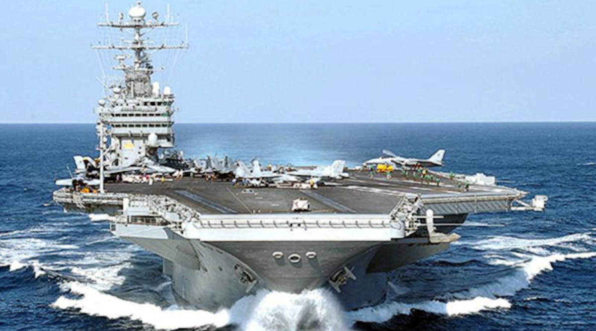 The nuclear-powered aircraft carrier USS George Washington (CVN 73) was commissioned in 1992 and is due for its mid-life fuel replacement in 2016.