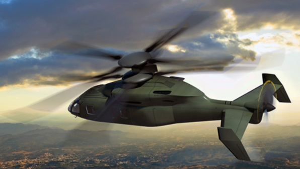 The Defiant aircraft design has been in development since January 2013 by Boeing and Sikorsky based on the Sikorsky X2 and including counterrotating rigid main rotor blades a pusher propeller for highspeed acceleration and deceleration and a flybywire flight control system