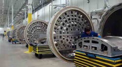 The new Asheville plant will be the first in the world, GE Aviation noted, to produce CMC turbofan shrouds for aircraft engines. The new Asheville plant will be the first in the world, GE Aviation noted, to produce CMC turbofan shrouds for aircraft engines.