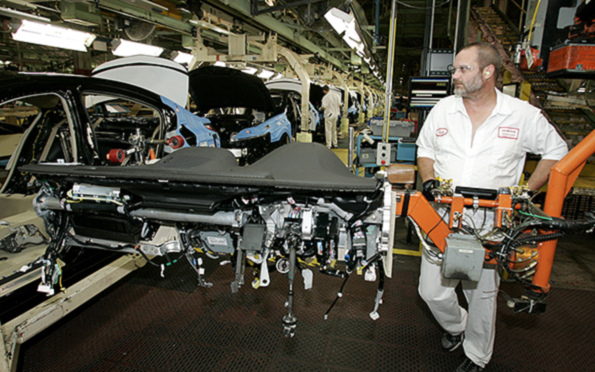 Honda of Canada Manufacturing in Alliston Ont produces Honda Civic sedans and Honda CRV sport utility vehicles at a combined rate of 390000 units annually