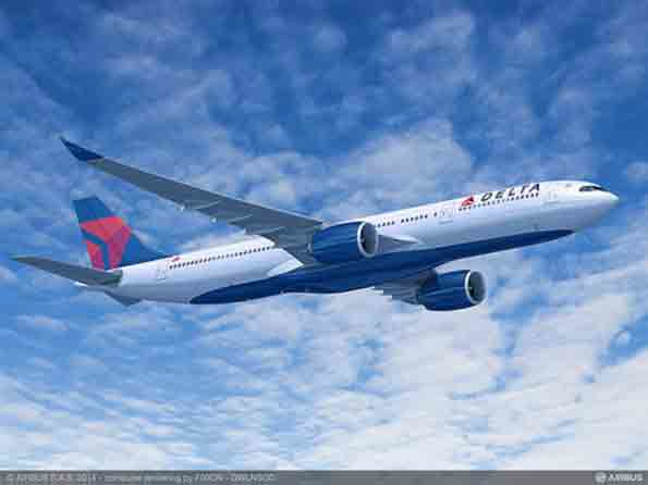 In total Airbus has orders for 105 new jets from Delta Air Lines including a new placement for 50 widebody aircraft as part of its fleetmodernization effort