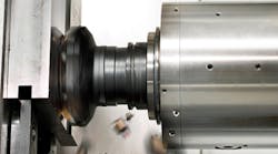 Heller’s H 4500 is designed for free chip fall below the spindle and between the rotary table and pallet changer, with steep chip chutes in the work area and at the loading station and with a 600-mm wide scraping or flat belt design chip conveyor over the complete Z-stroke. Heller’s H 4500 is designed for free chip fall below the spindle and between the rotary table and pallet changer, with steep chip chutes in the work area and at the loading station and with a 600-mm wide scraping or flat belt design chip conveyor over the complete Z-stroke.