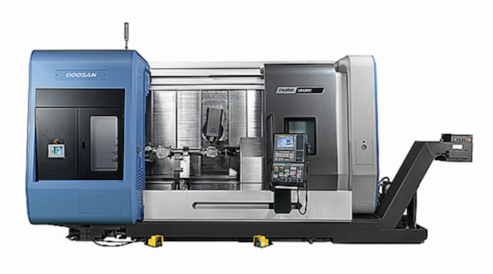 By integrating the capabilities of multiple machines into one system, the Puma SMX Series puts into use milling and turning capabilities that reduce machining time overall, and the number of machining operations a shop must handle.