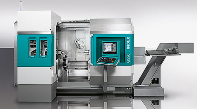 With 1,280 mm between the main and counter spindle, the G220 has a maximum turning length of 1,000 mm. The wide work area gives operators access to the main and counter spindles, the turret and the motorized milling spindle, and the operating panel.