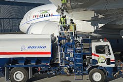 Boeing has six research centers around the world investigating aviation biofuels which it noted have been documented to produce 5080 fewer carbon emissions over a lifecycle than fossil jet fuel Boeing has six research centers around the world investigating aviation biofuels which it noted have been documented to produce 5080 fewer carbon emissions over a lifecycle than fossil jet fuel