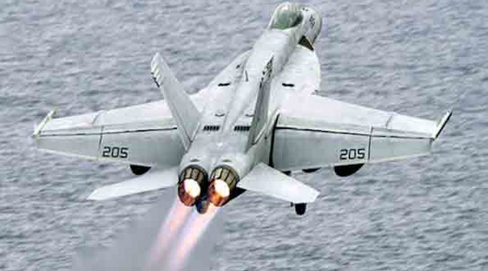 The F414 is a 98-kN afterburning turbofan engine used in military jets, including the Boeing F/A-18E/F Super Hornet.