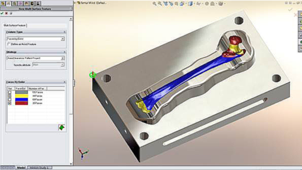 Colorbased definition of features is one way for users to accelerate CNC programming time for parts each one potentially unique that require mass customization and quick delivery