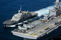 The US Navyrsquos Littoral Combat Ships are vessels designed for ldquomultimission supportrdquo including combat near to shore The first ship in the series was commissioned in 2008 and the Pentagon anticipates a total of 55 ships The US Navyrsquos Littoral Combat Ships are vessels designed for ldquomultimission supportrdquo including combat near to shore The first ship in the series was commissioned in 2008 and the Pentagon anticipates a total of 55 ships