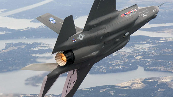 The F35 Lightning II jet fighter is a stealthenabled aircraft designed and built by Lockheed Martin powered by a single turbofan engine built and supplied by Pratt amp Whitney