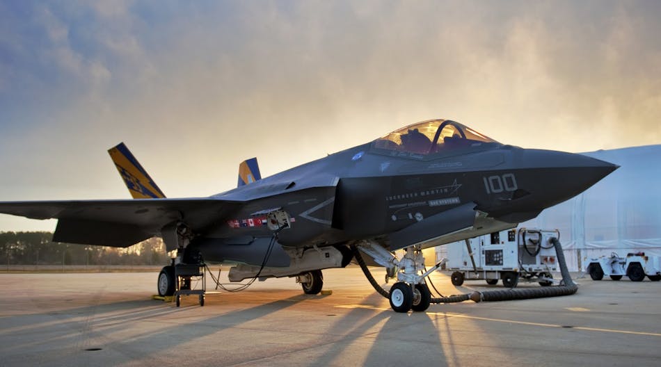 The F-35 is a stealth-enabled, single-engine aircraft developed in three versions, for ground attack, air defense, and air reconnaissance missions.