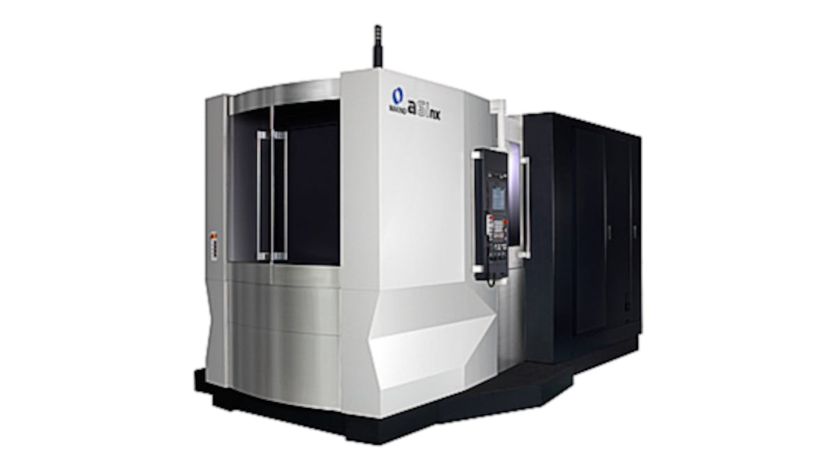 A Makino a61nx horizontal machining center will be shown with a Makino Machining Complex (MMC2) pallet-handling system, illustrating multiple machining solutions with a variety of materials.