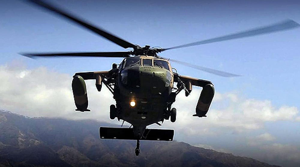Sikorsky Aircraft&rsquo;s UH-60 Black Hawk is a twin-engine, utility helicopter in service as the U.S. Army&rsquo;s tactical transport helicopter since 1979. Variants of the UH-60 are in use by the U.S. Navy, U.S. Air Force, and U.S. Coast Guard, and by the defense forces of numerous other nations.