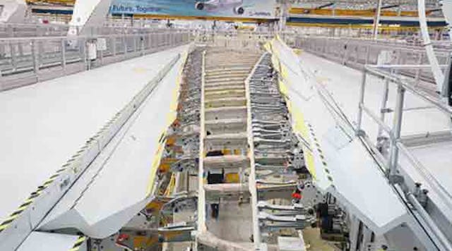 The A350-XWB&rsquo;s 213-fit wingspan is the largest ever produced for a single-deck, wide-body aircraft, a design factor intended to reduce weight and conserve fuel.