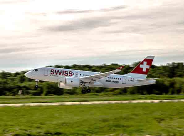 Swiss will be the first airline to put the CS100 aircraft into service in the first half of next year Bombarier has said