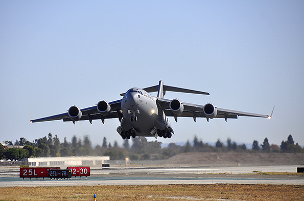The final C17 Globemaster III airlifter built at the Long Beach assembly plant takes off Sunday November 29 Boeing Defense said over 1000 of its employees including many former C17 program workers assembled there to watch the departure