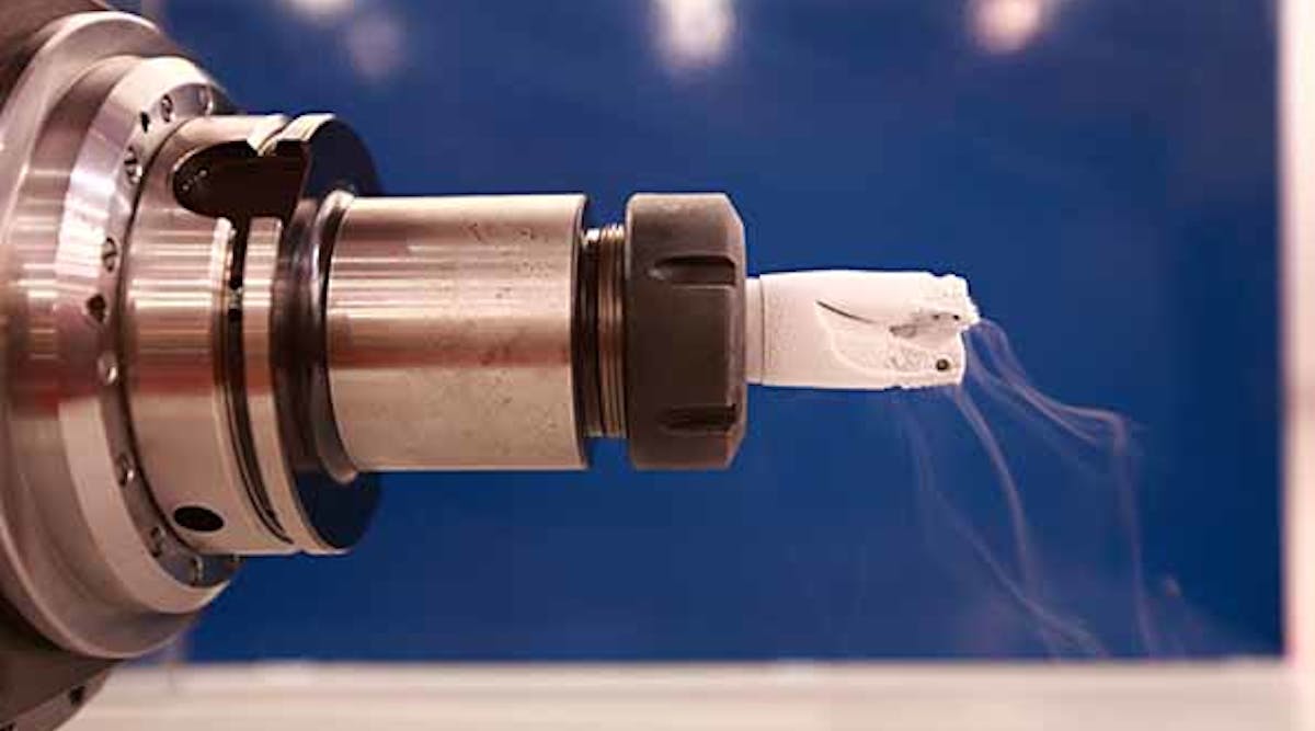 Lockheed adopted 5ME&rsquo;s cryogenic machining system with an Okuma horizontal center, increasing cutting speeds by 52% with improved surface integrity and part quality, with an estimated 30% cost reduction for large titanium airframe components.